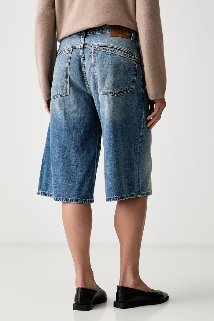 Odzież Levi's szorty damskie jeansowe SUPER BAGGY JORT 005DT niebieski
