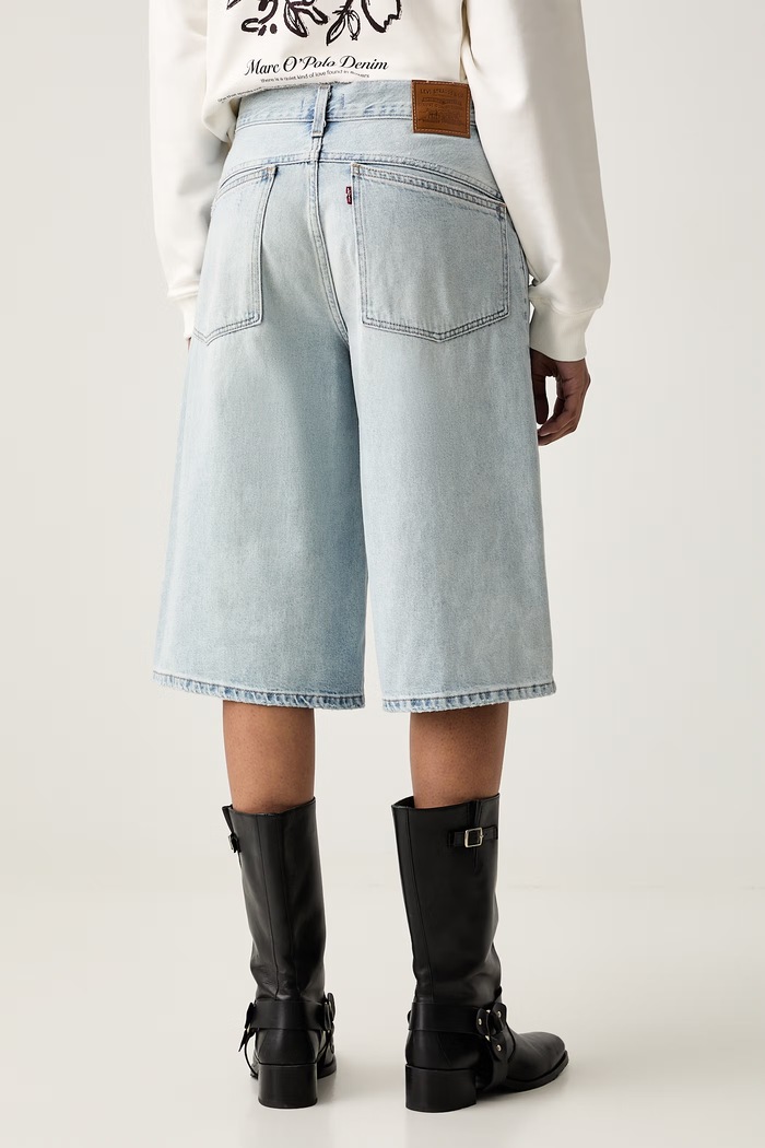 Odzież Levi's szorty damskie jeansowe SUPER BAGGY JORT 005DT niebieski