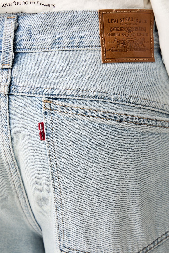 Levi's szorty damskie jeansowe SUPER BAGGY JORT niebieski 005DT