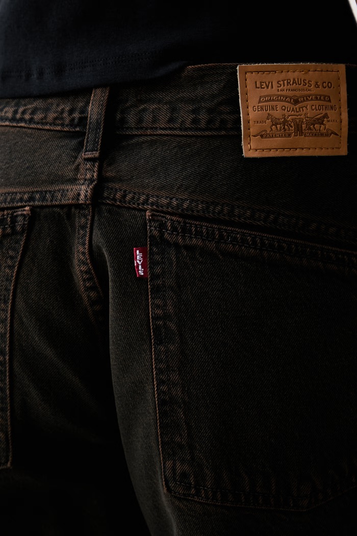 Levi's kratke hlače za žene traper SUPER BAGGY JORT smeđa 005DT
