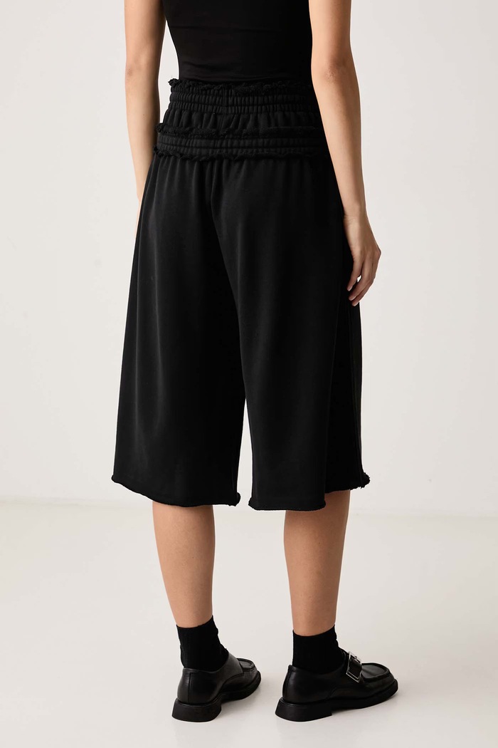 Îmbrăcăminte adidas Originals Pantaloni scurți de trening pentru femei din bumbac Winterized Double Jort KS9230 negru