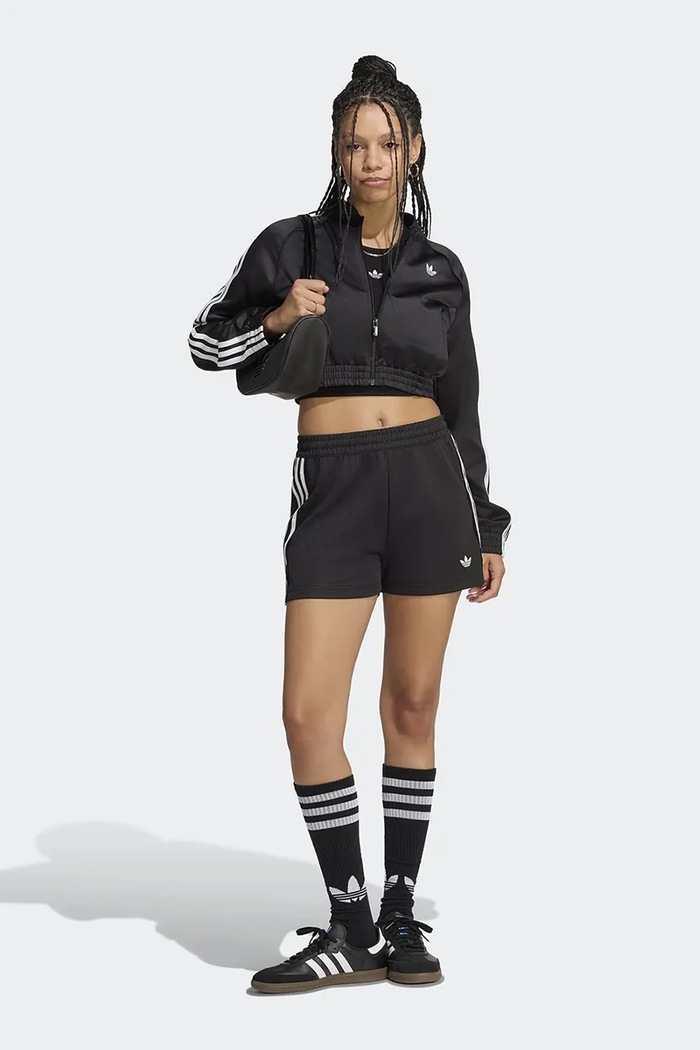 Odzież adidas Originals Szorty dresowe damskie z bawełną Lace Injection LG4267 czarny