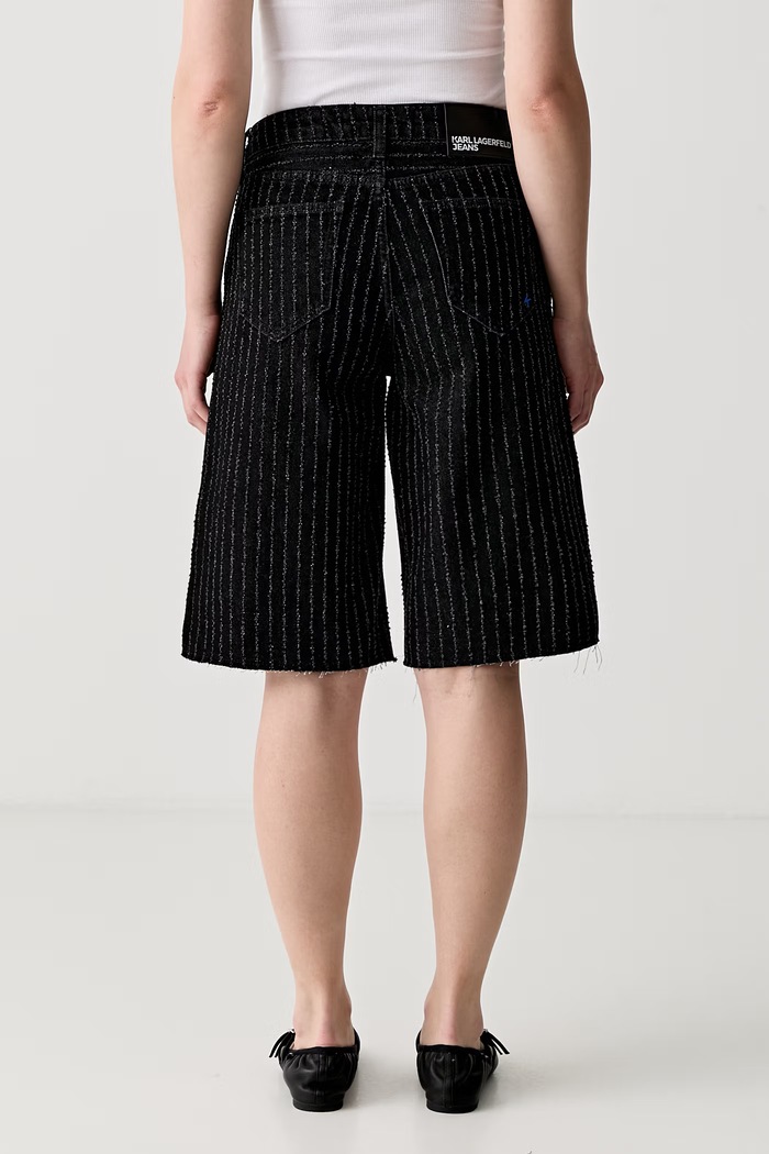 Odzież Karl Lagerfeld Jeans bermudy damskie jeansowe B3W10043 czarny