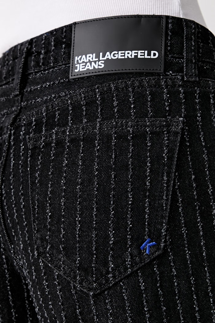 Karl Lagerfeld Jeans bermudy damskie jeansowe czarny B3W10043