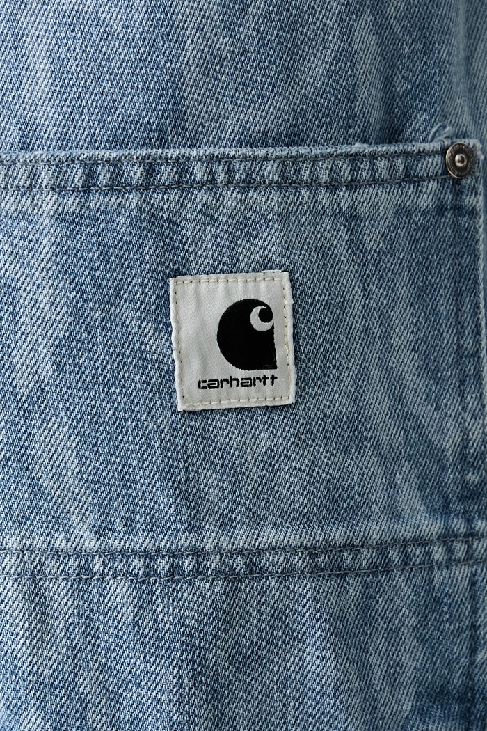 Carhartt WIP W Snake Nixon Double Knee szorty carpenter jeansowe damskie I036866 niebieski