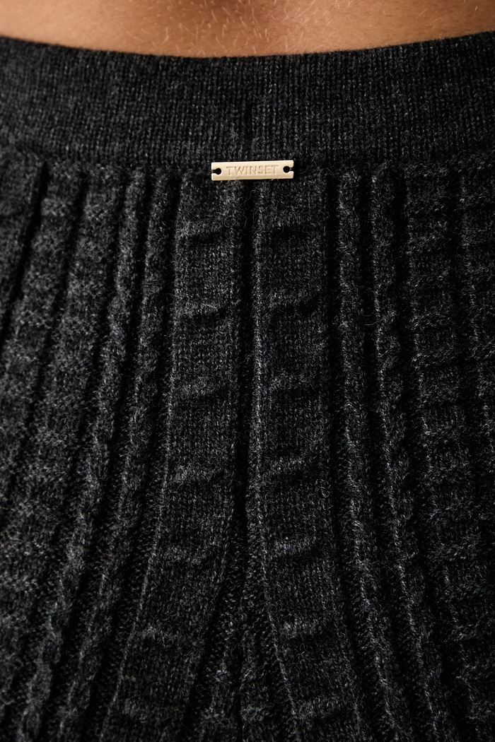 Twinset къс панталон дамски с вискоза сив 262TP3104