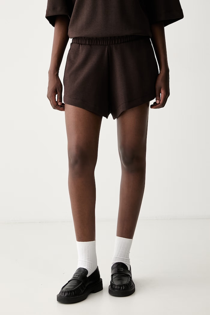 adidas Originals σορτς επίσημα γυναικεία καφέ KY9225