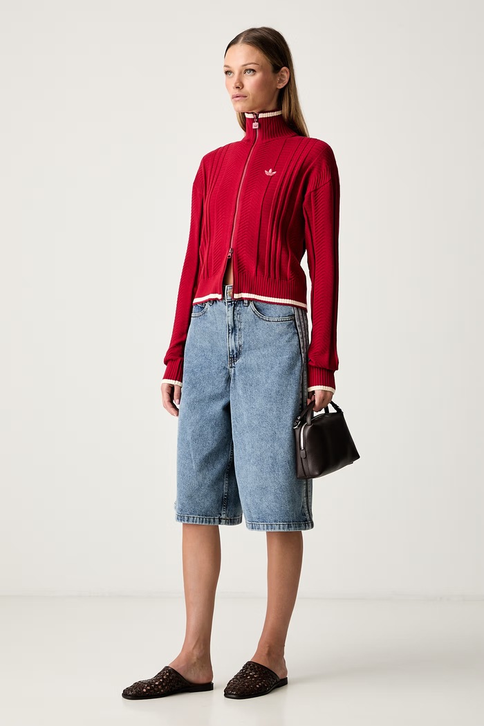adidas Originals bermuda hlače ženske denim KQ6478 modra AW26