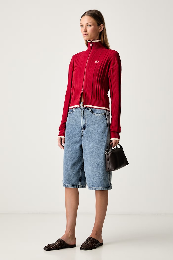 adidas Originals bermuda hlače ženske denim KQ6478 modra AW26