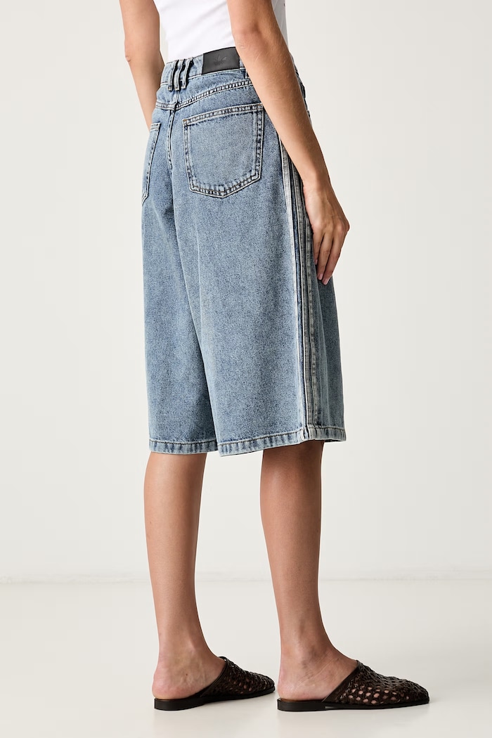 Oblačila adidas Originals bermuda hlače ženske denim KQ6478 modra