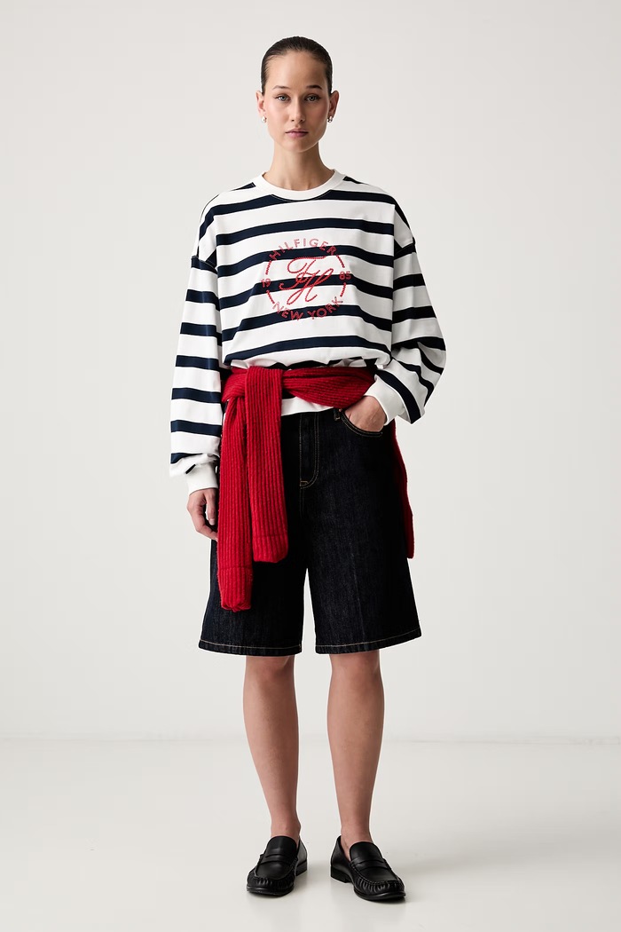 Tommy Hilfiger šortky dámské WW0WW49973 námořnická modř AW26