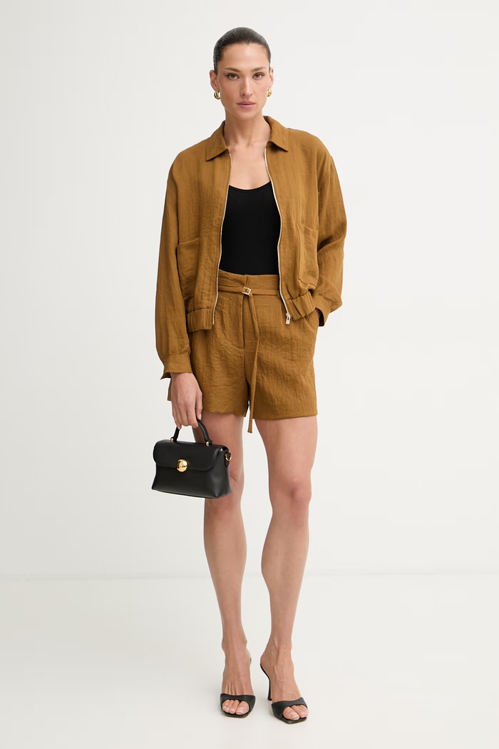 Morgan σορτς γυναικεία με βισκόζη SHEDA 261.SHEDA πράσινο AW26