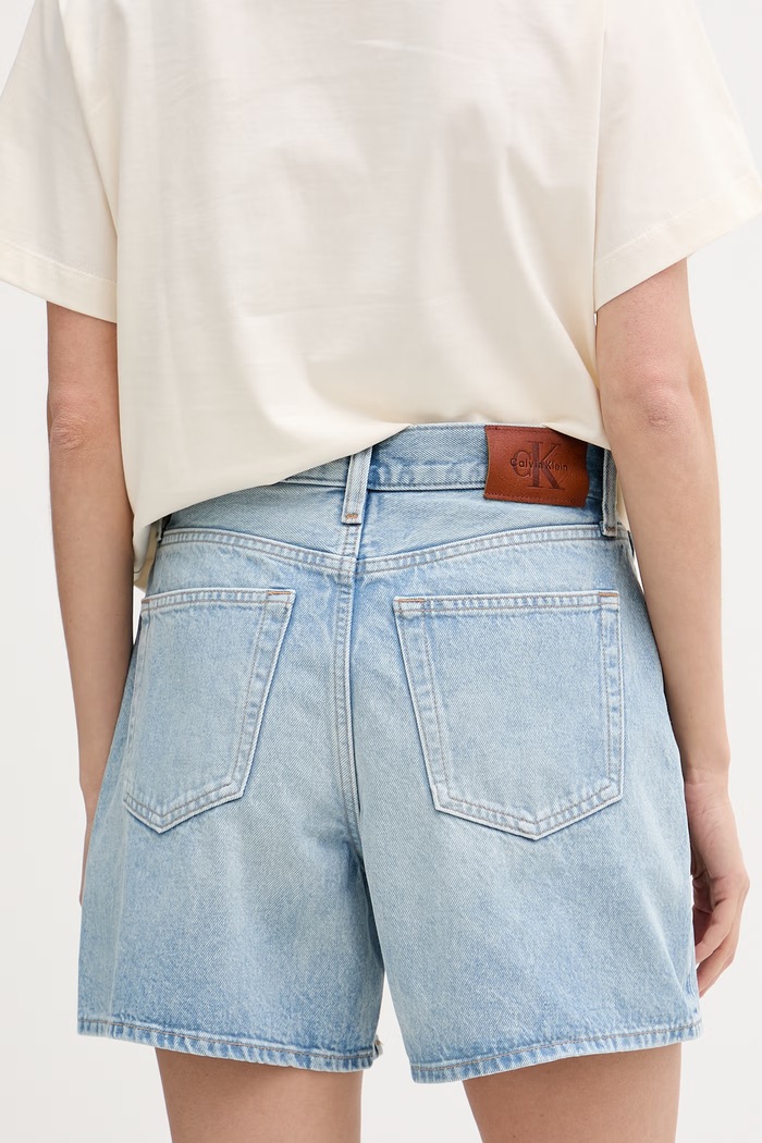 Îmbrăcăminte Calvin Klein Jeans pantaloni scurți pentru femei din denim LV047G714G albastru