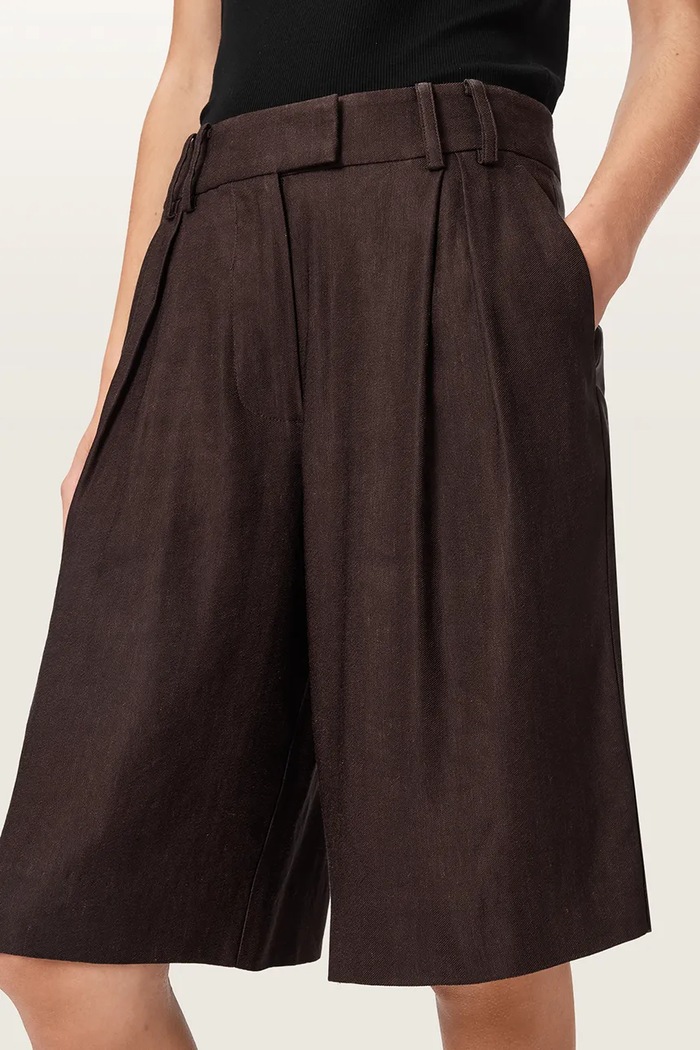 Pantaloni scurți pentru femei cu in CHARLEY AllSaints W031QE maro