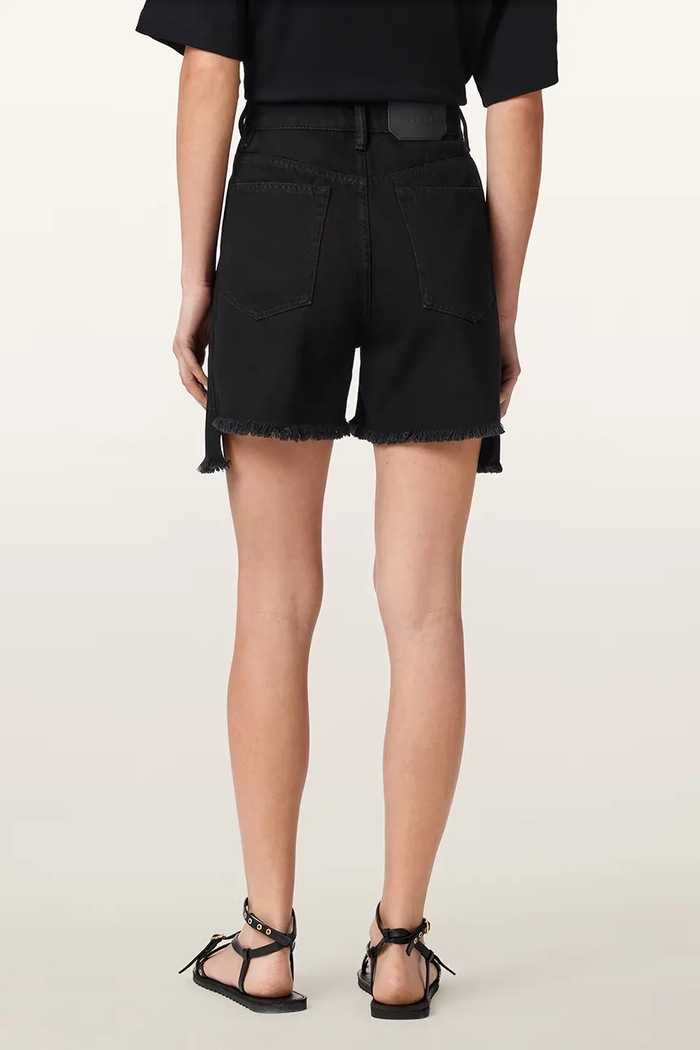 AllSaints šortky dámske rifľové FRANKIE W077EE čierna AW26