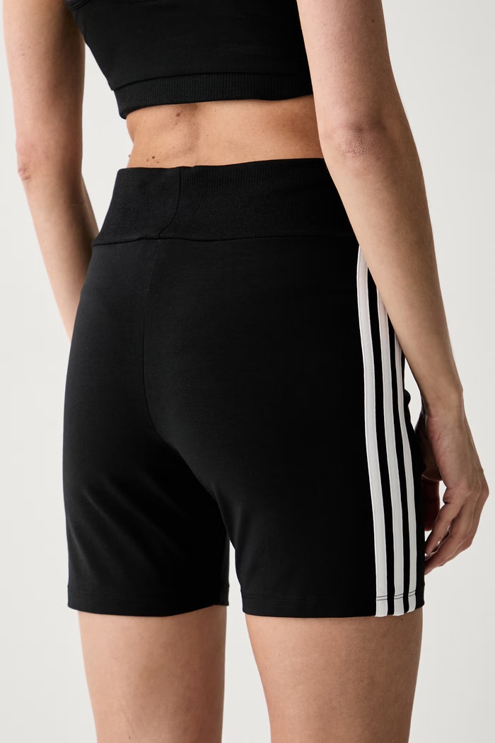 Ρούχα adidas Originals σορτς ποδηλατικό γυναικεία βαμβακερά με ελαστάν KD7966 μαύρο
