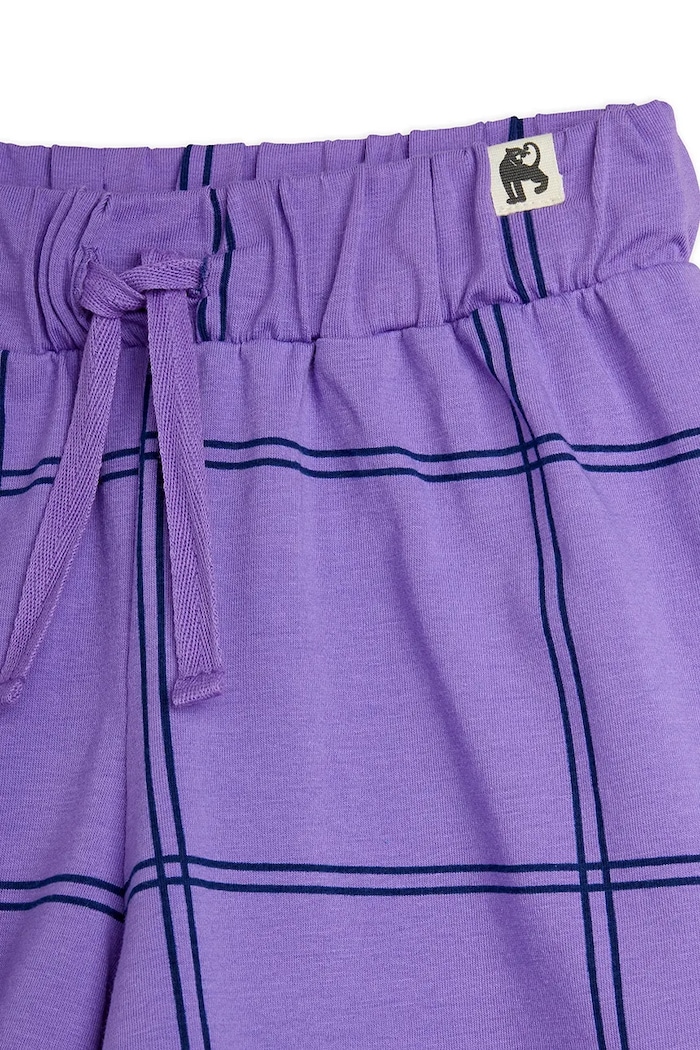 Mini Rodini szorty dziecięce z bawełną Check fioletowy 26630118