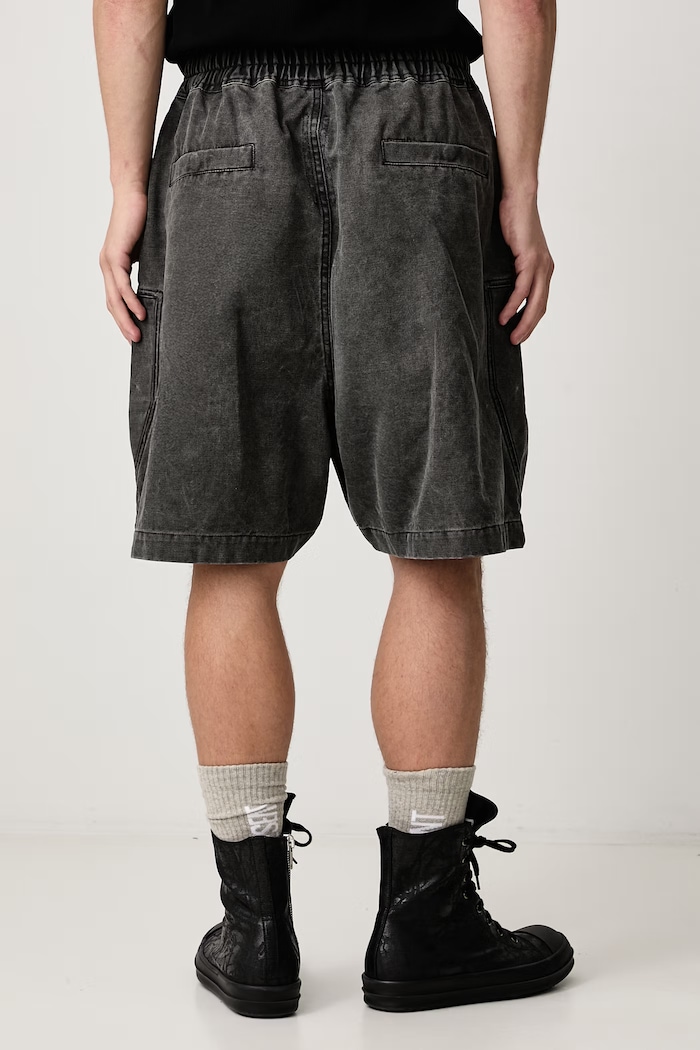 Îmbrăcăminte Rick Owens DRKSHDW Bauhaus pantaloni scuți cargo din bumbac pentru bărbați DU02F6389.CVG gri