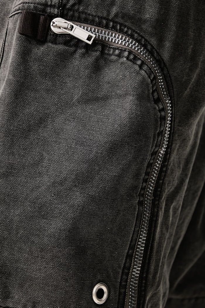Bauhaus pantaloni scuți cargo din bumbac pentru bărbați Rick Owens DRKSHDW gri DU02F6389.CVG