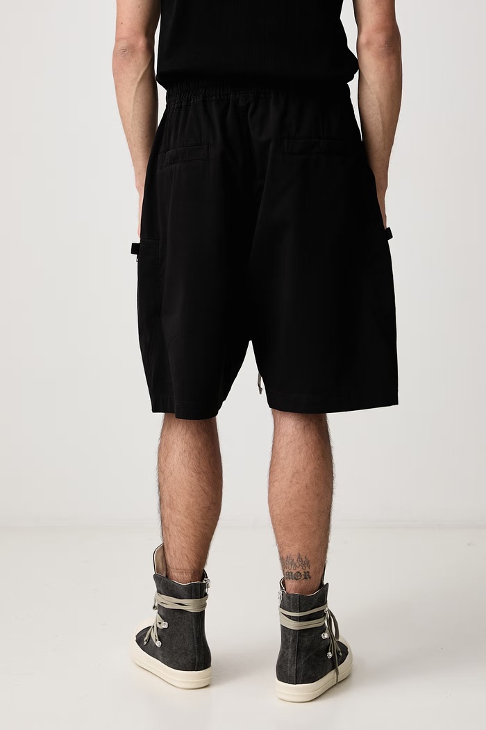 Дрехи Rick Owens DRKSHDW Бермуди мъжки от памук Bauhaus DU02F6389.TW черен