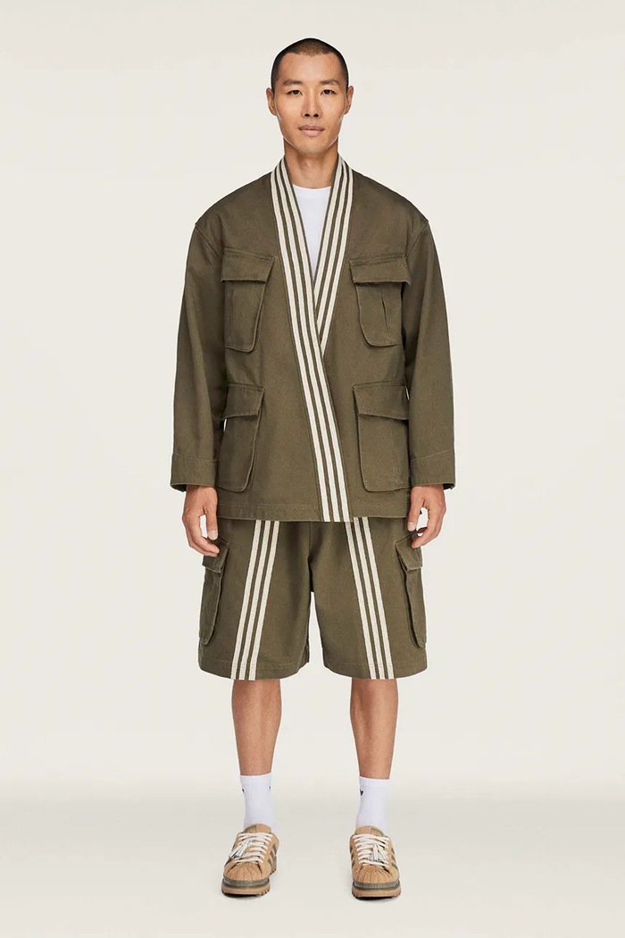 adidas Originals Clot x Edison Chen pantaloni scurți din bumbac pentru bărbați verde KG4267