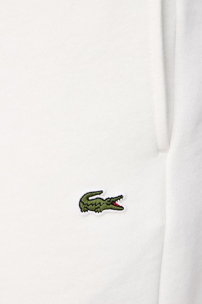 Szorty dresowe męskie z bawełną Lacoste GH8861 biały