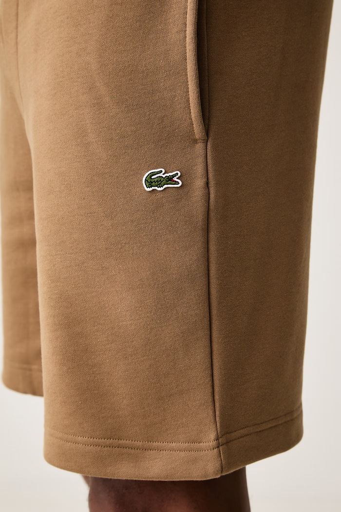 Szorty dresowe męskie z bawełną Lacoste GH8861 beżowy