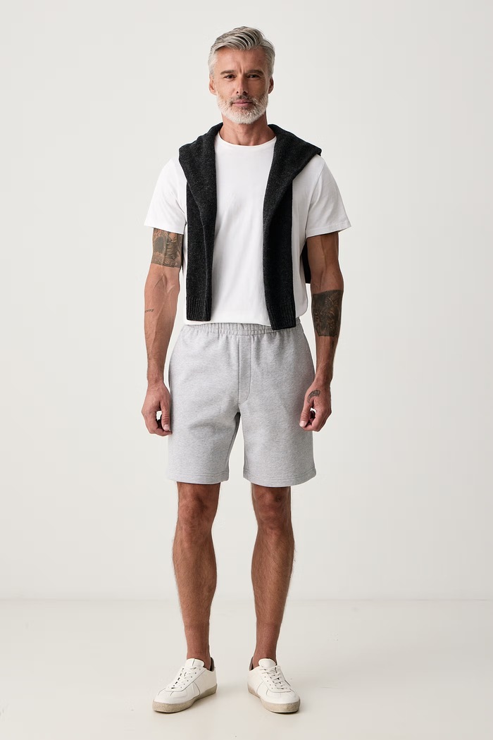Lacoste Szorty dresowe męskie z bawełną GH8861 szary AW26
