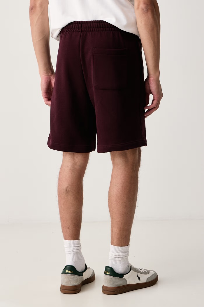 Odzież Lacoste Szorty dresowe męskie z bawełną GH8861 bordowy
