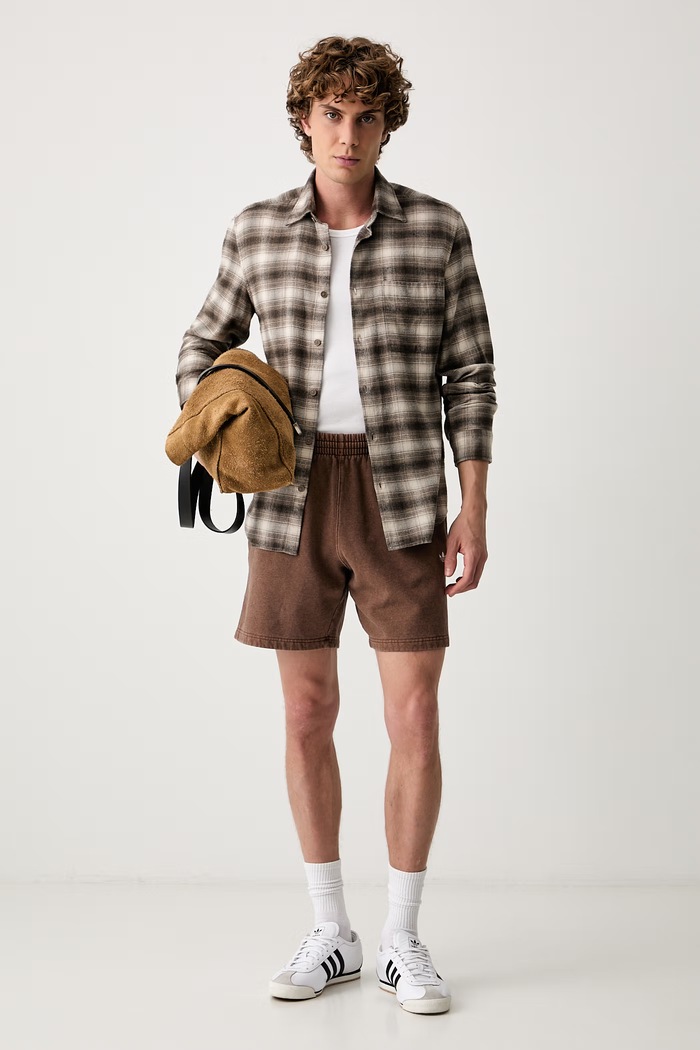 adidas Originals szorty dresowe męskie z bawełną Essentials KY3125 brązowy AW26