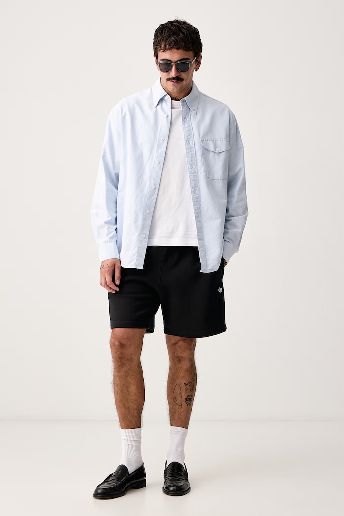 adidas Originals Szorty dresowe męskie z bawełną Essentials KS8940 czarny AW26
