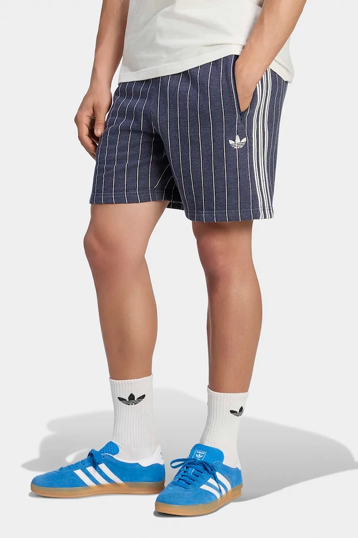 adidas Originals Szorty dresowe męskie z bawełną granatowy KR9706