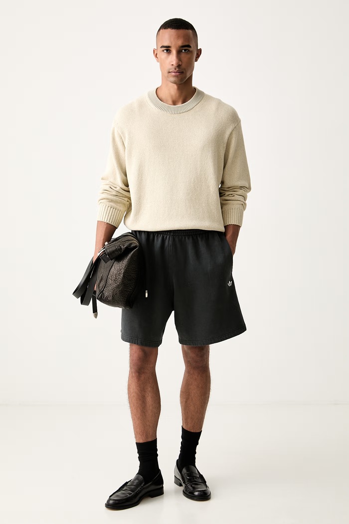 adidas Originals szorty dresowe męskie z bawełną Essentials IA6087 szary AW26