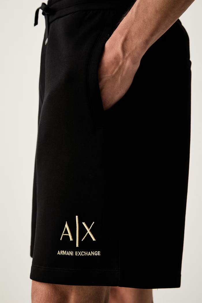 Armani Exchange sportske kratke hlače za muškarce s pamukom crna XM003552.AF20150