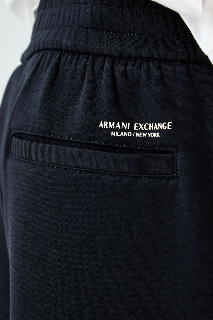 Armani Exchange szorty dresowe męskie z bawełną granatowy XM003423.AF10818