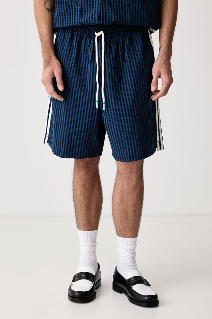 adidas Originals Шорти чоловічі з бавовною Resort блакитний KX0697