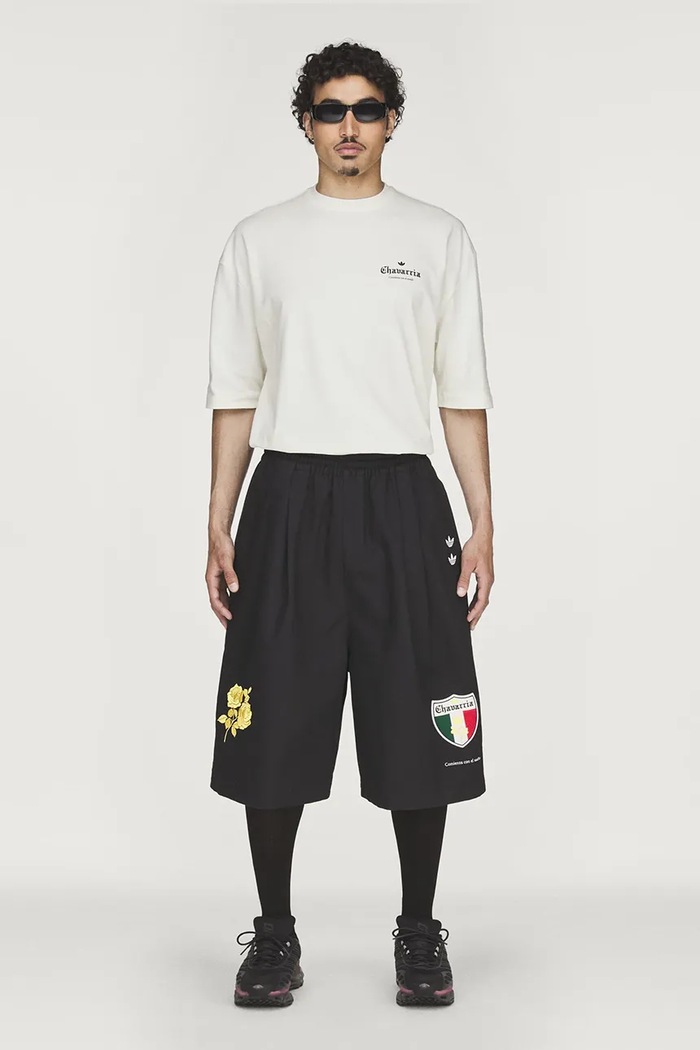 adidas Originals x Willy Chavarria bermudy bawełniane męskie KV1975 czarny AW26