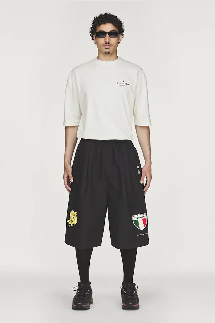 adidas Originals x Willy Chavarria bermudy bawełniane męskie KV1975 czarny AW26