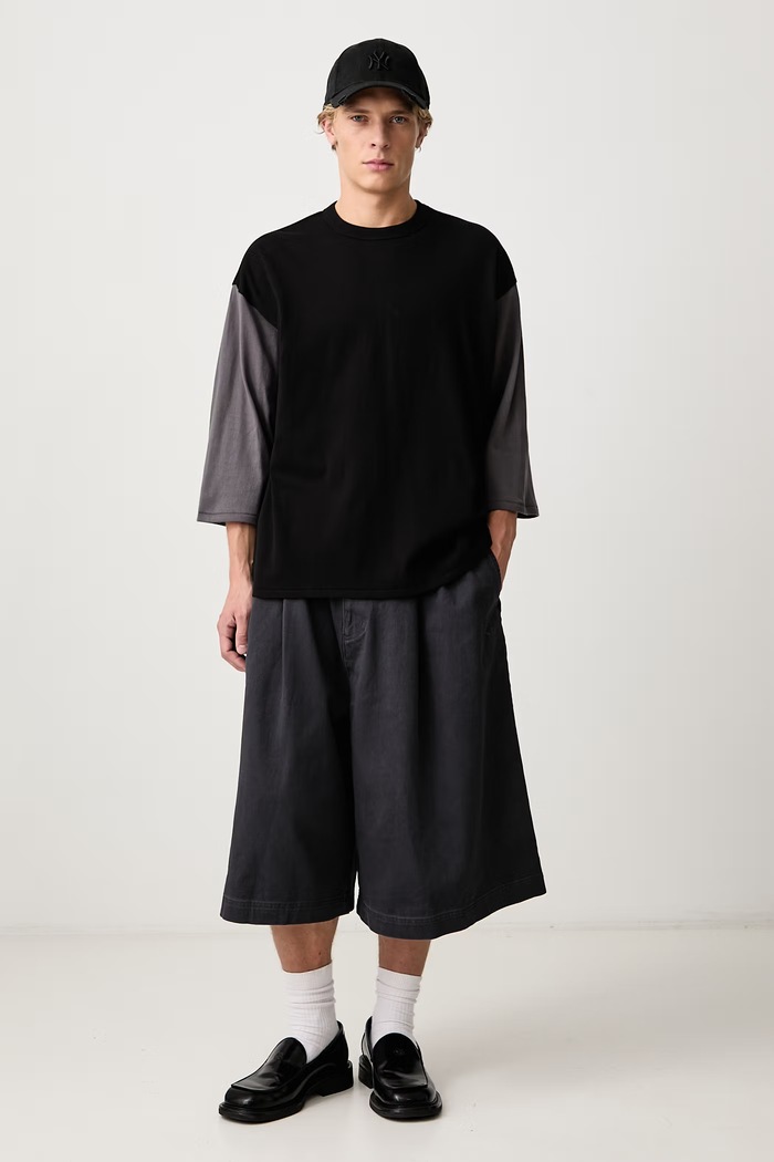 adidas Originals Pleated Jorts šortky bavlněné pánské KQ9443 šedá AW26