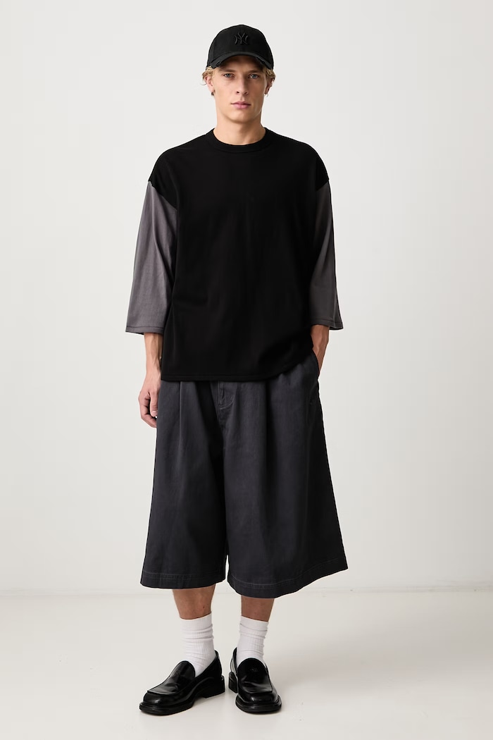 adidas Originals Pleated Jorts šortky bavlněné pánské KQ9443 šedá AW26