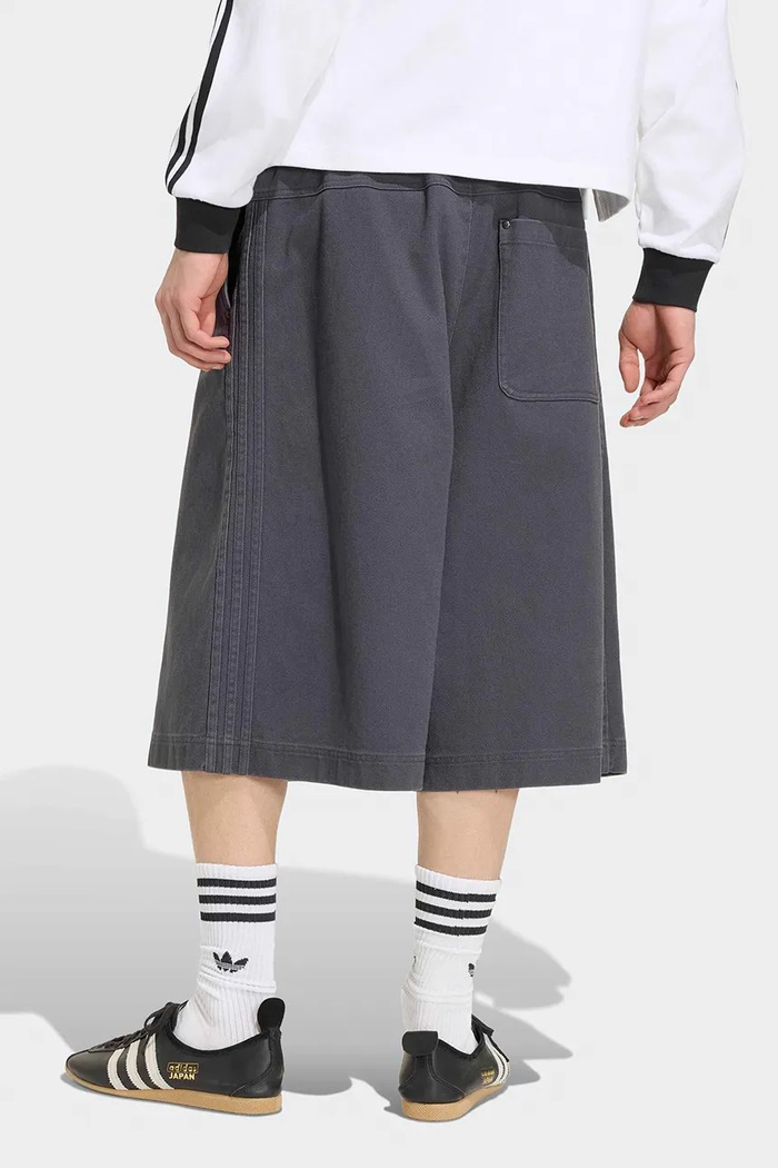 adidas Originals Pleated Jorts шорти бавовняні чоловічі KQ9443 сірий AW26