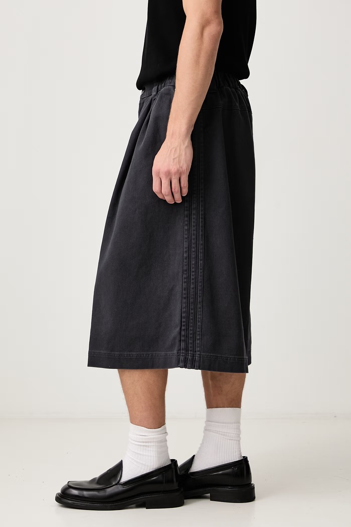 Pleated Jorts šortky bavlněné pánské adidas Originals KQ9443 šedá