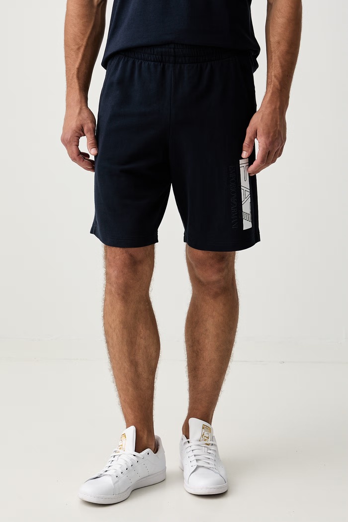 EA7 Emporio Armani szorty dresowe męskie z bawełną granatowy AF13512.7M002421