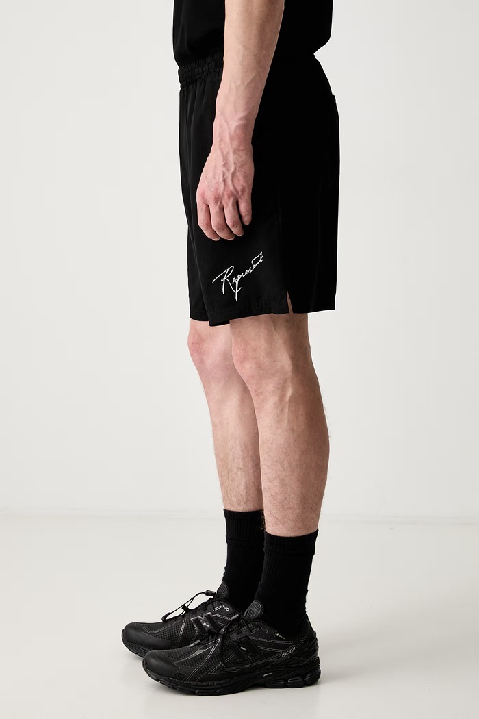 Represent szorty z lyocellu męskie MLM101201 czarny AW26