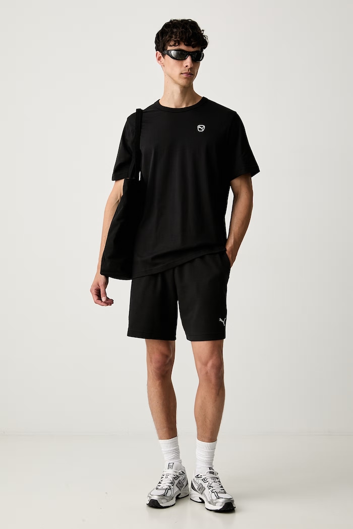 Puma szorty dresowe męskie z bawełną Essentials Elevated 694311 czarny AW26