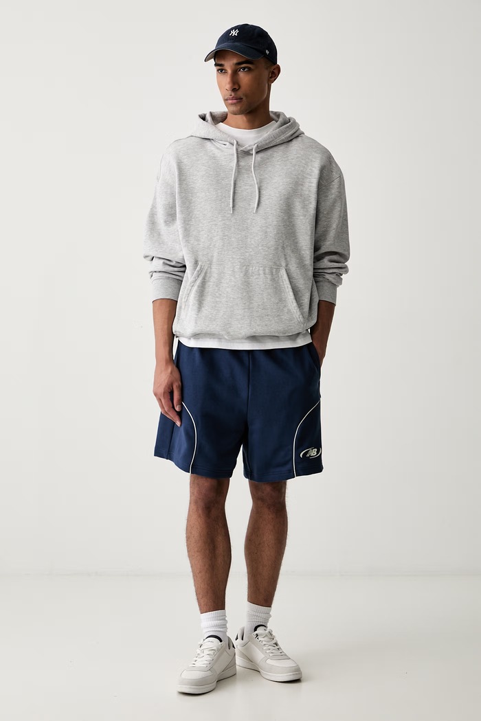 New Balance szorty dresowe męskie z bawełną MB62S8AANNY granatowy AW26