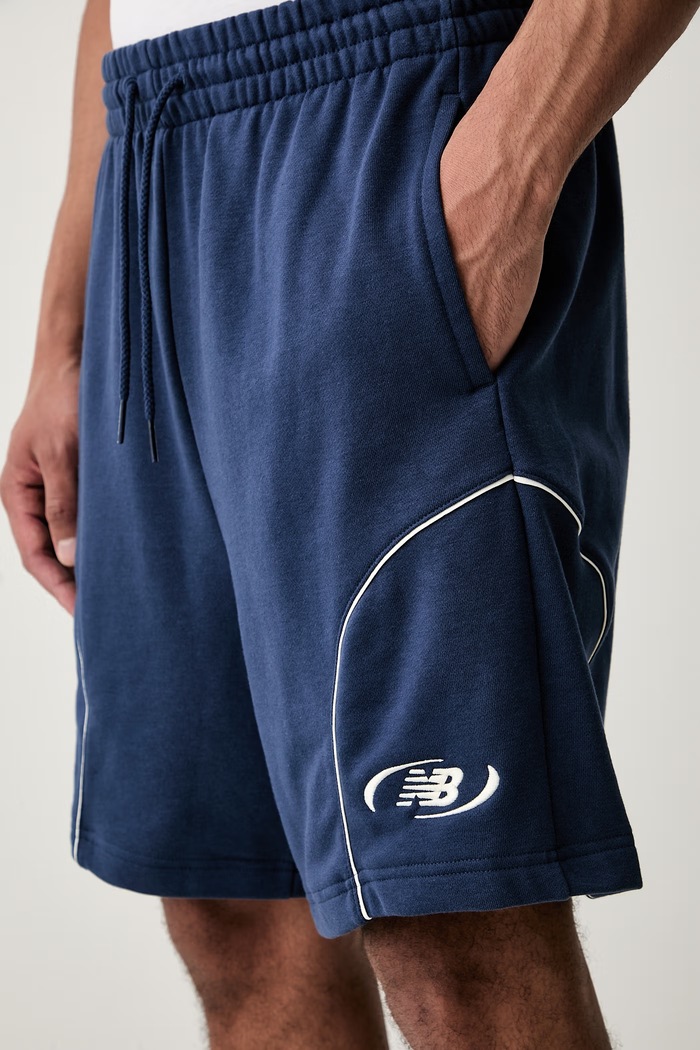 New Balance szorty dresowe męskie z bawełną granatowy MB62S8AANNY