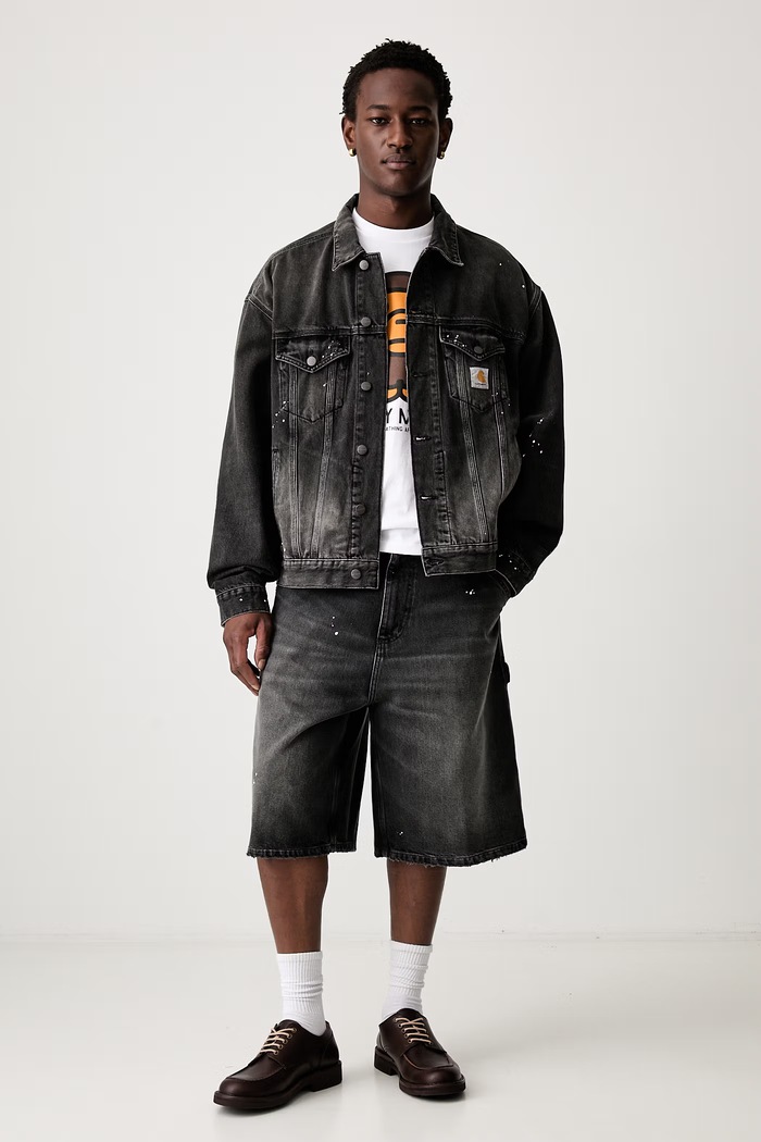 Carhartt WIP OG Single Knee szorty jeansowe męskie I037020 czarny
