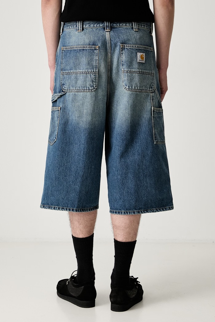 Odzież Carhartt WIP OG Double Knee szorty jeansowe męskie I037493 niebieski