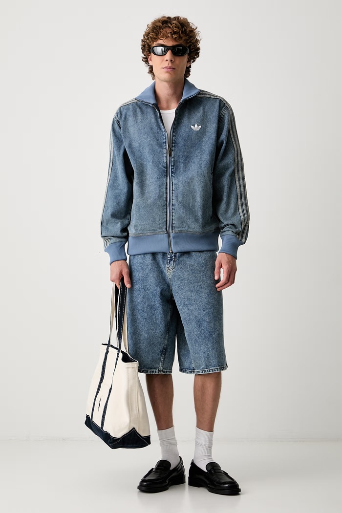 adidas Originals бермуди мъжки от деним Firebird KS4975 син AW26
